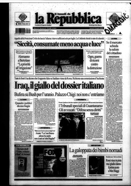 Il lunedì de La repubblica